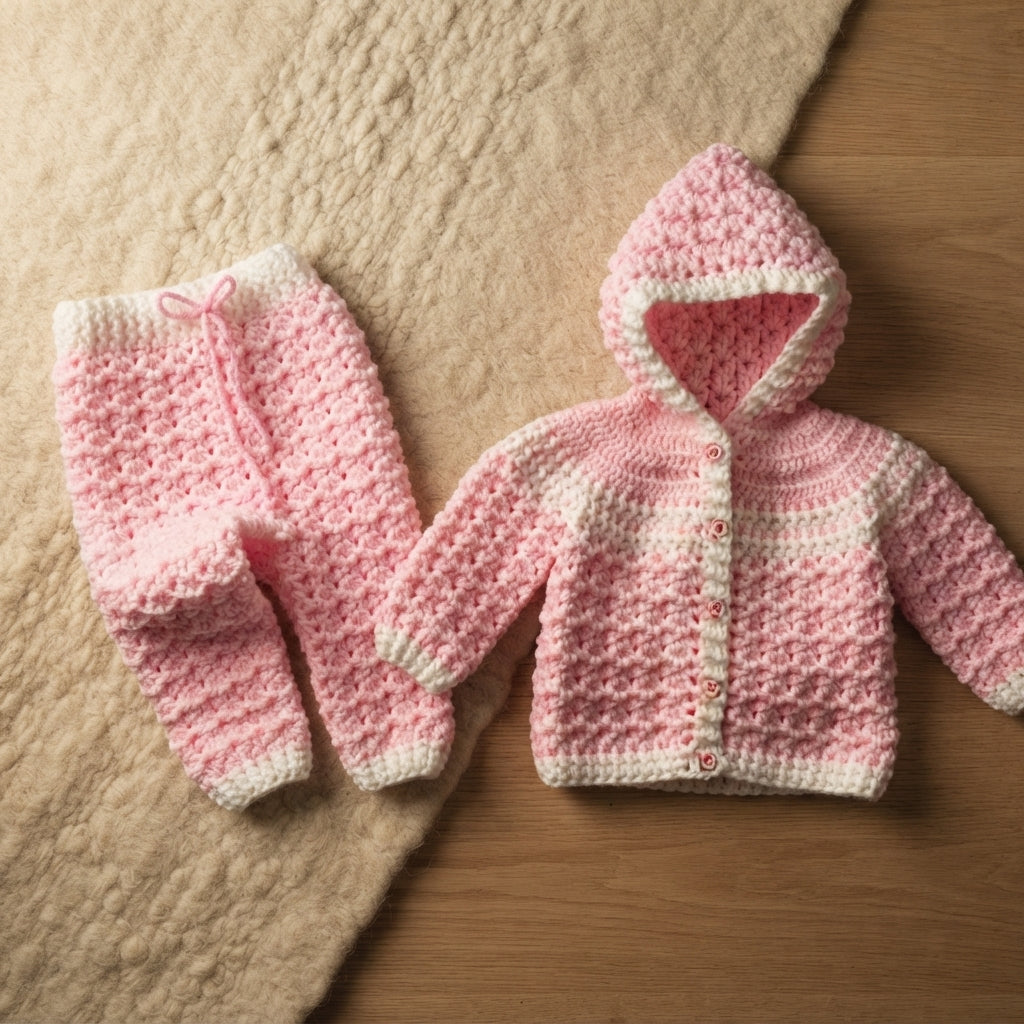 Little Alba Hooded Baby Hoodie | Crochet Pattern PDF