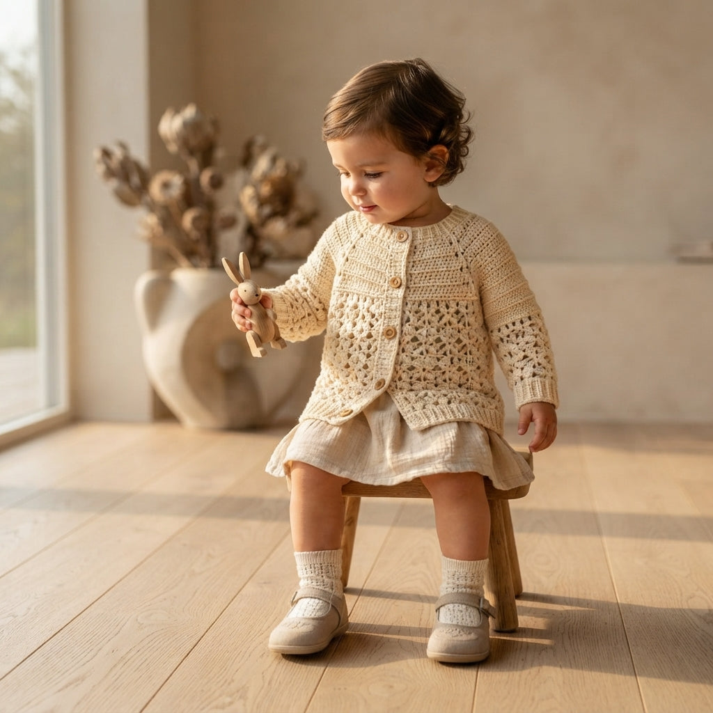 Seamless Baby Cardigan | Crochet Pattern PDF
