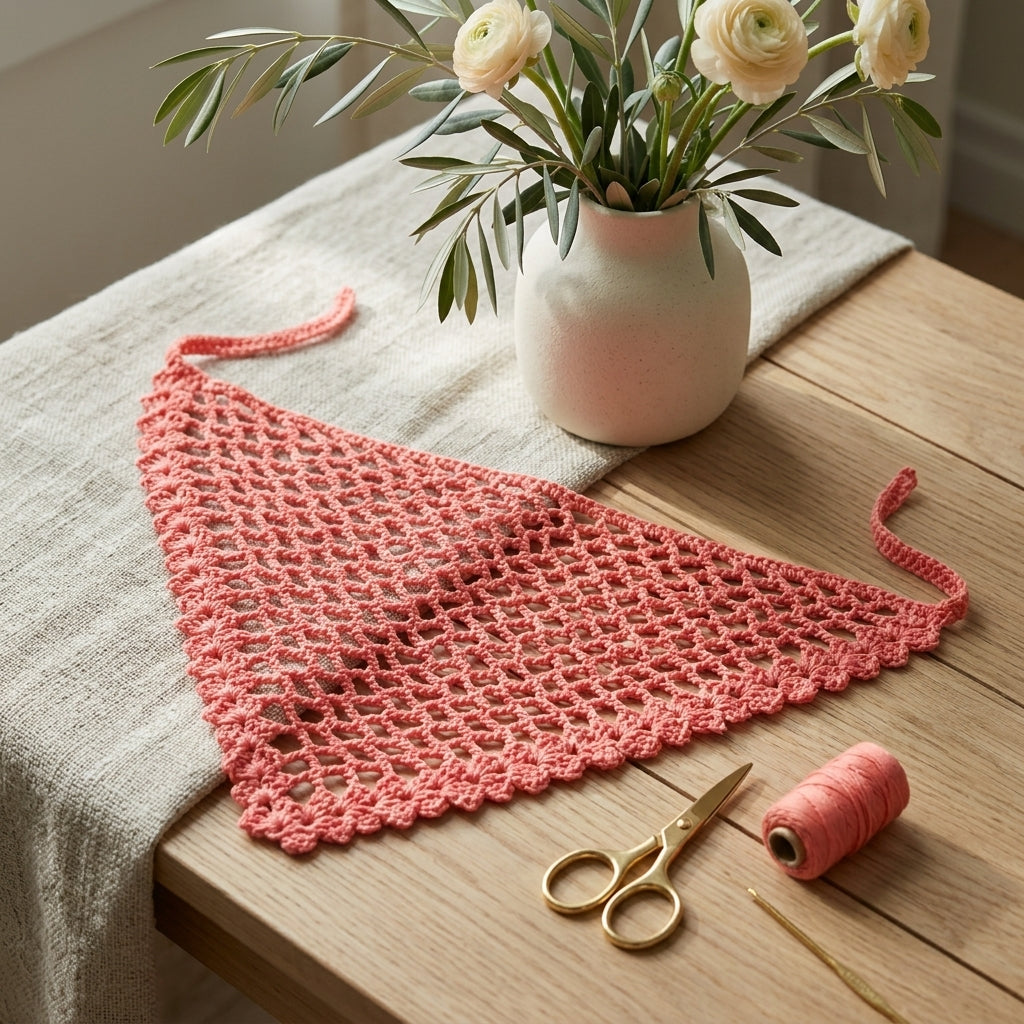Summer Mesh Hair Kerchief | Crochet Pattern PDF