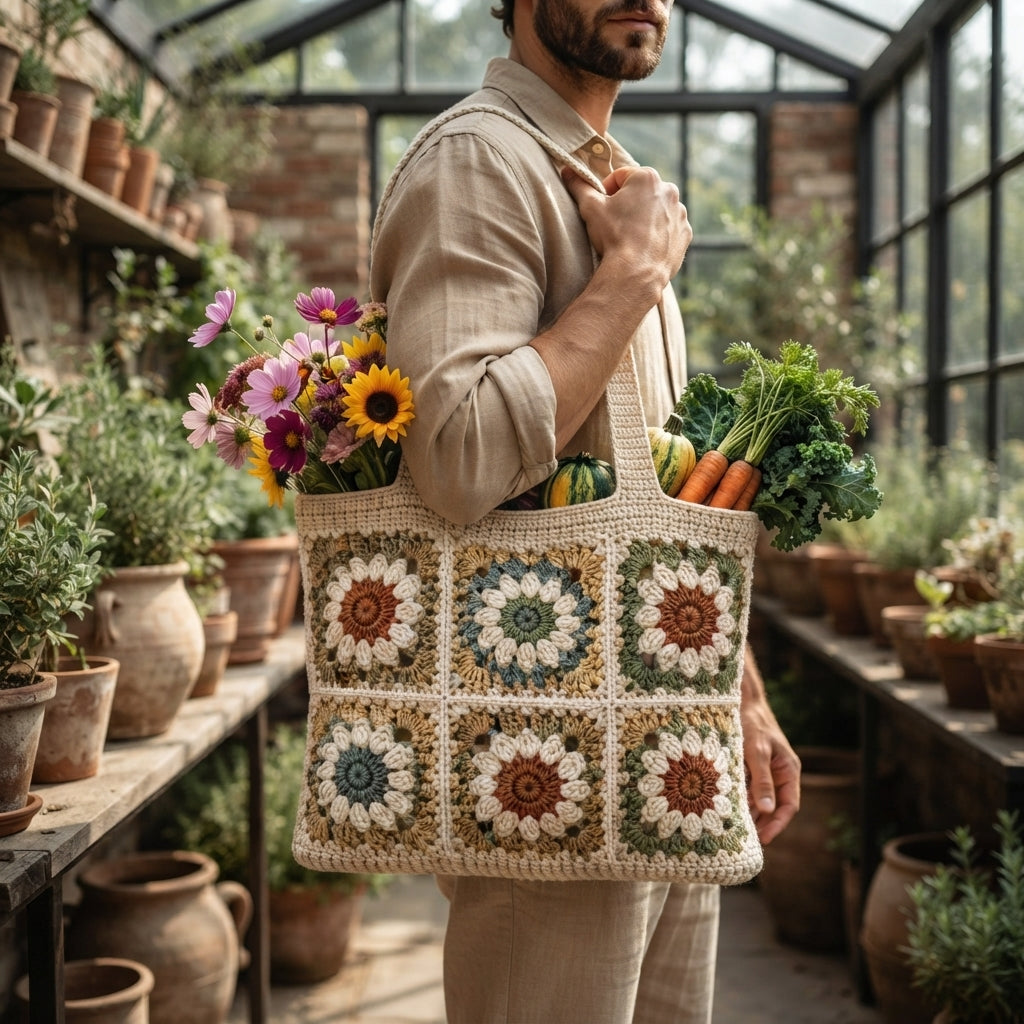 Shoulder Bag Market Bag Tote V6 | Crochet Pattern PDF