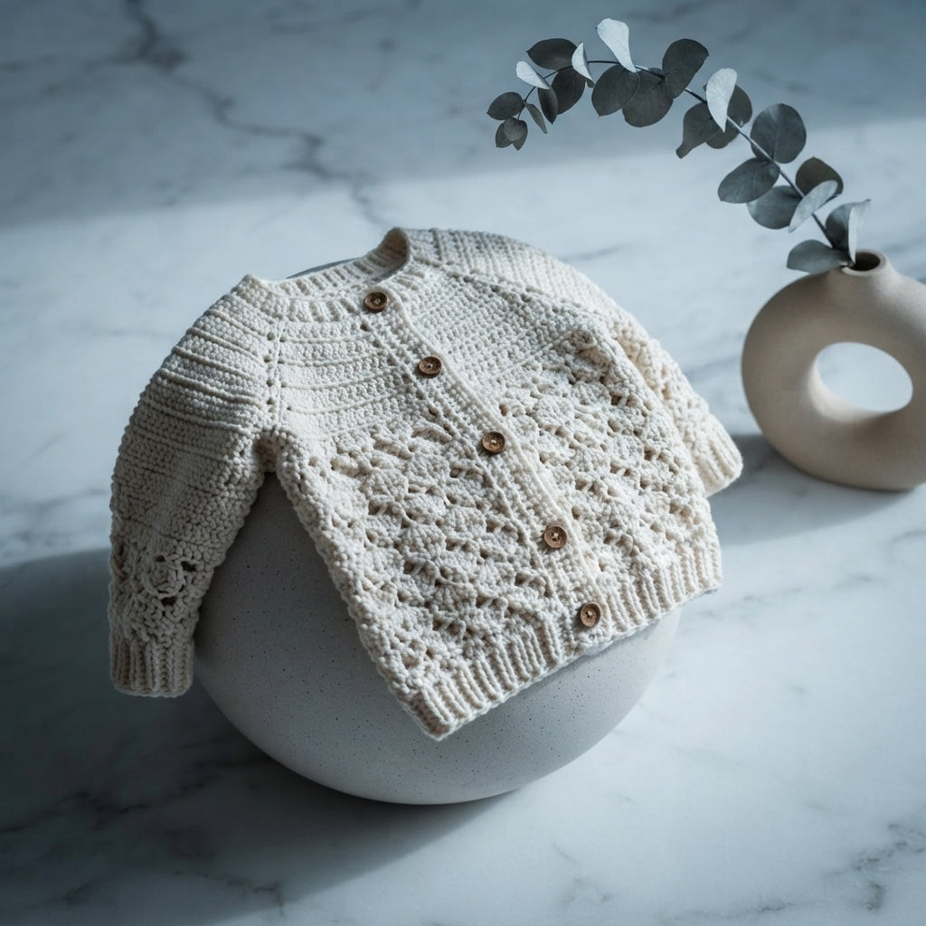 Seamless Baby Cardigan | Crochet Pattern PDF