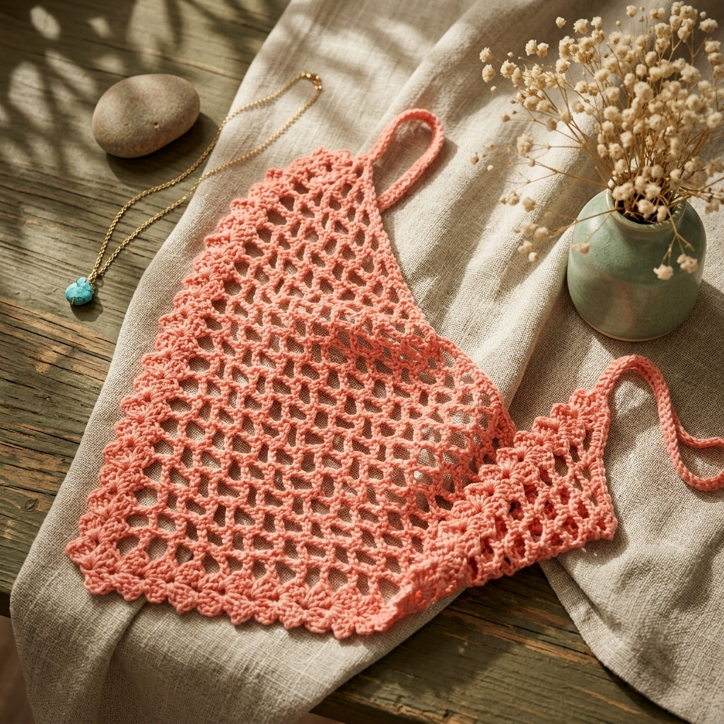 Summer Mesh Hair Kerchief | Crochet Pattern PDF