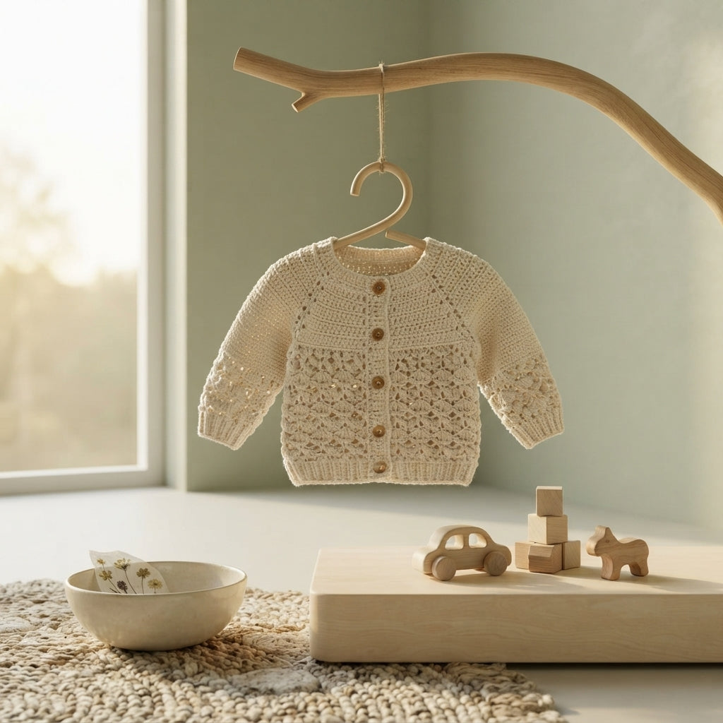 Seamless Baby Cardigan | Crochet Pattern PDF
