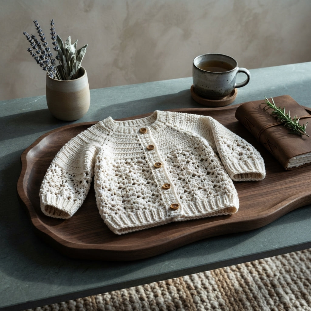 Seamless Baby Cardigan | Crochet Pattern PDF