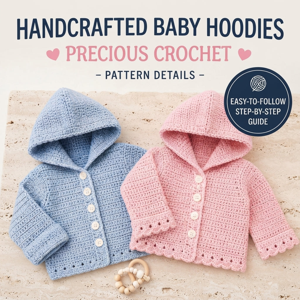 Sweet Hoodie Cardigan Baby Hoodie | Crochet Pattern PDF