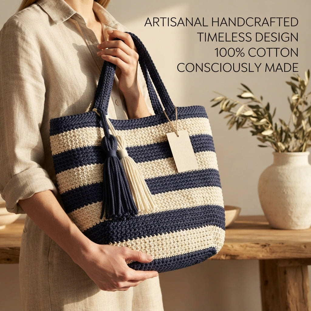 Purse Colorblock Tote | Crochet Pattern PDF