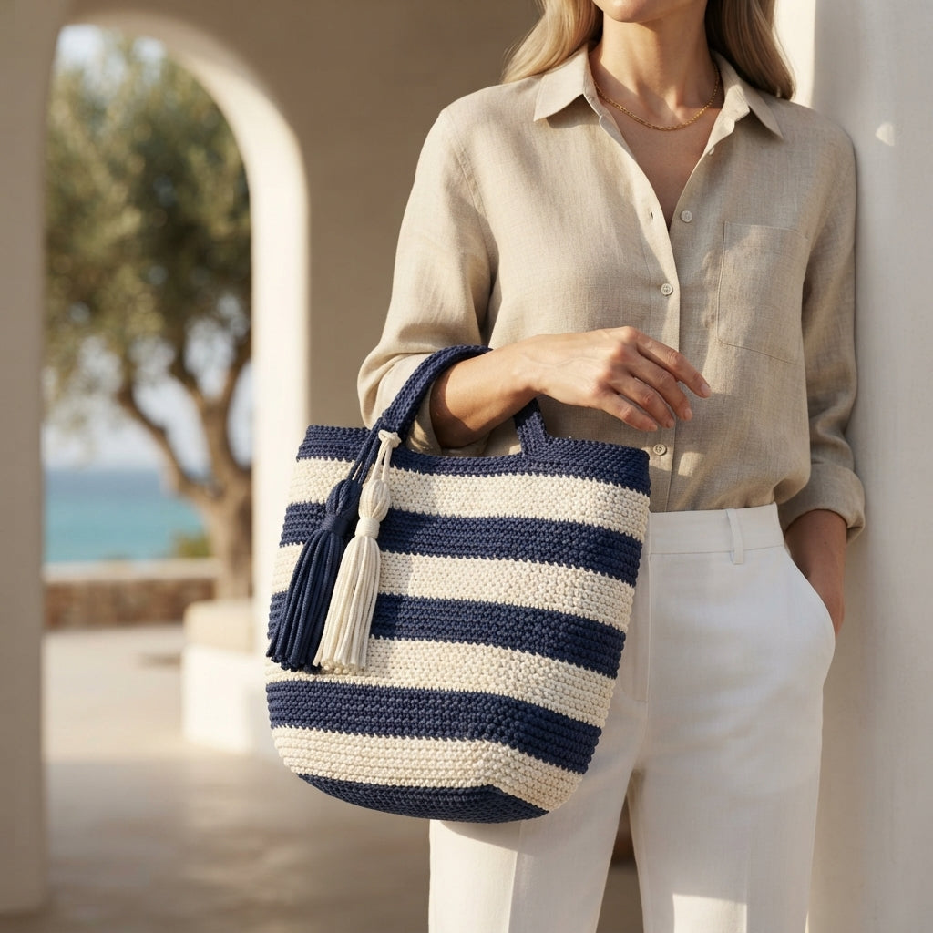 Purse Colorblock Tote | Crochet Pattern PDF