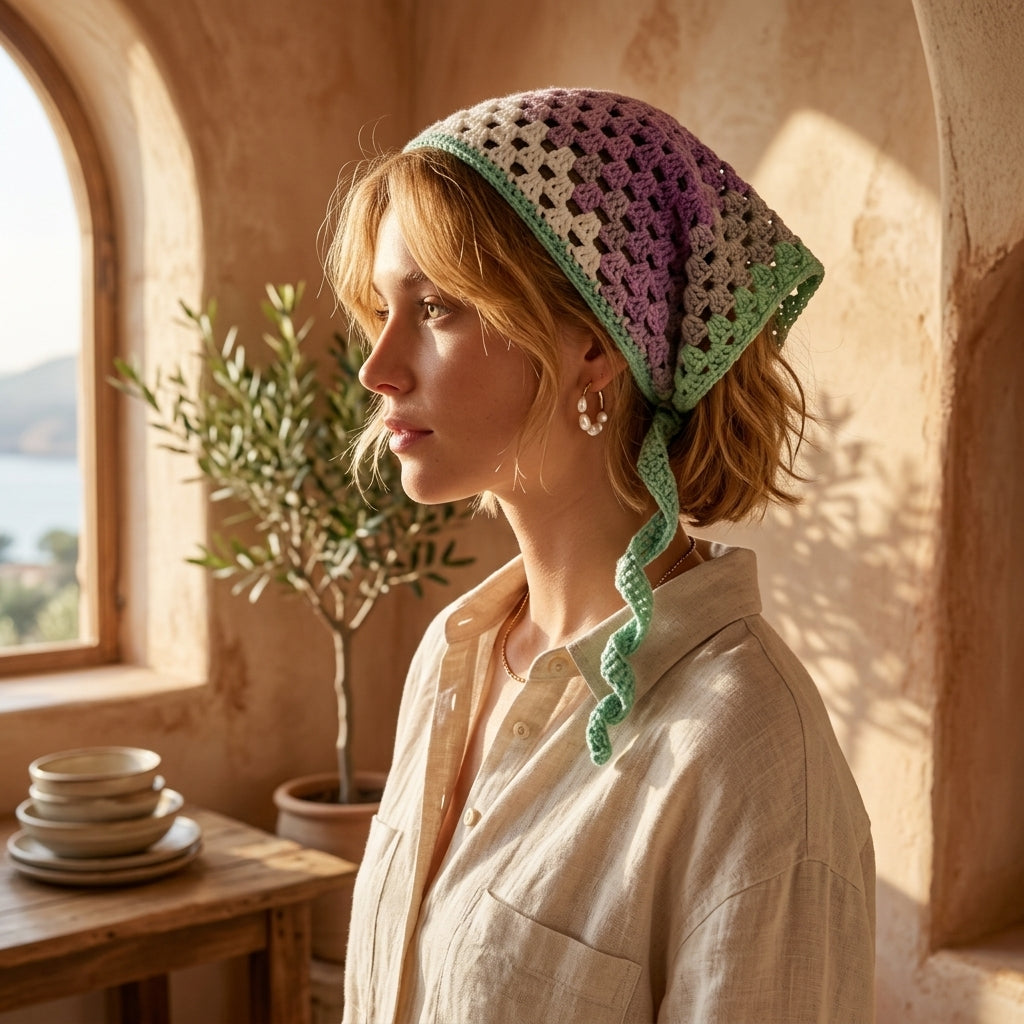 6-in-1 Boho Granny Bandana Bundle | Crochet Pattern PDF