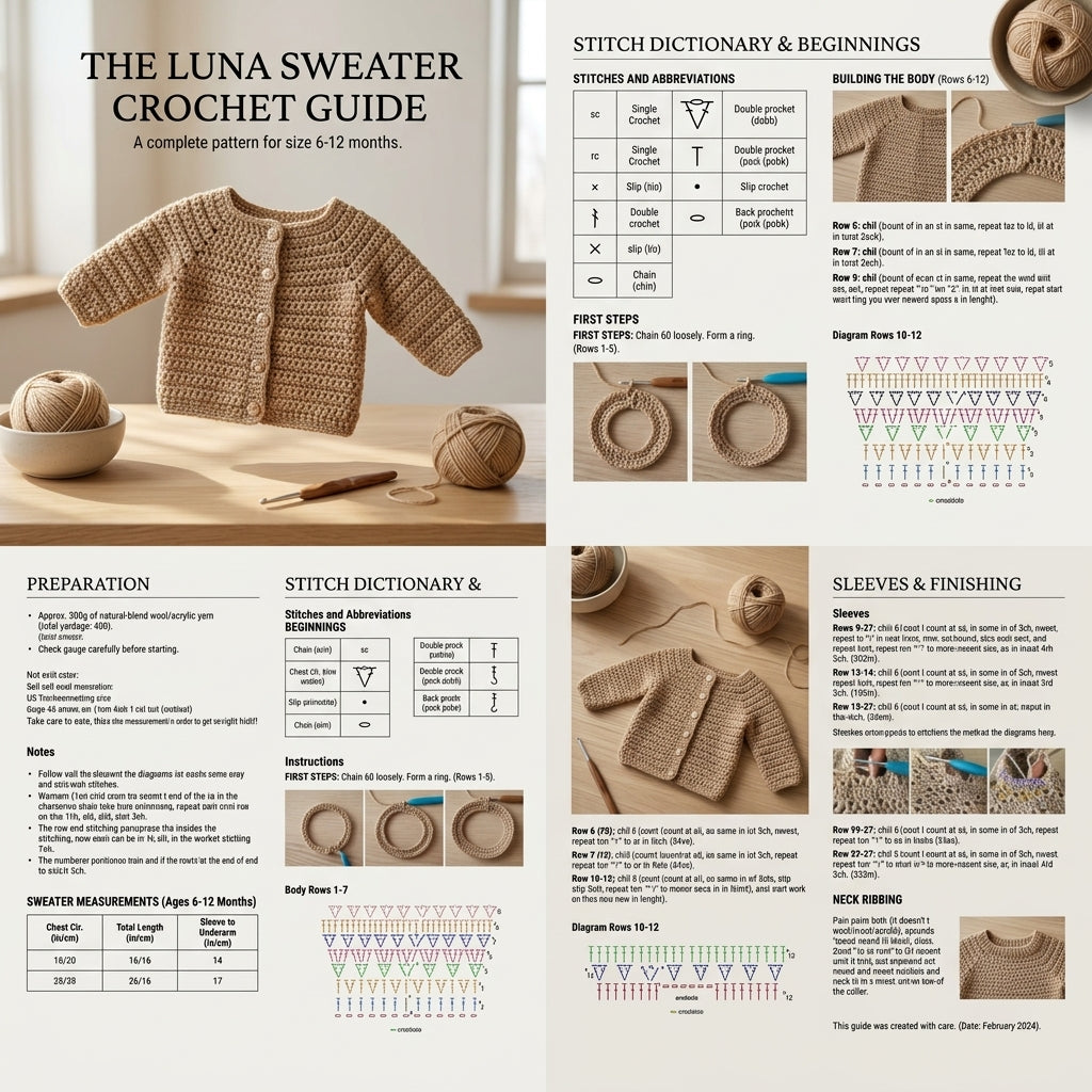 Sweater Toddler Pullover Baby Pullover | Crochet Pattern PDF