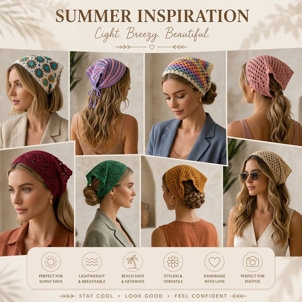 10-in-1 Boho Bandana Bundle | Crochet Pattern PDF