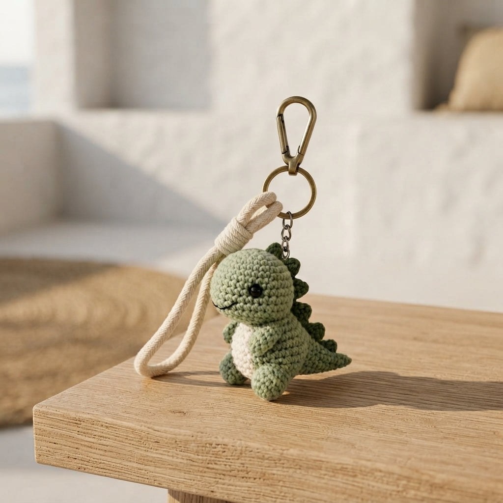 Pretty Dinosaur Charm | Handmade Crochet Pattern