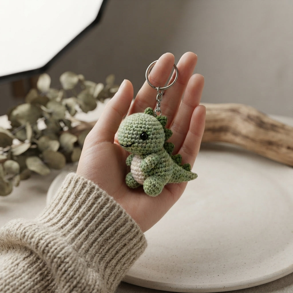 Pretty Dinosaur Charm | Handmade Crochet Pattern