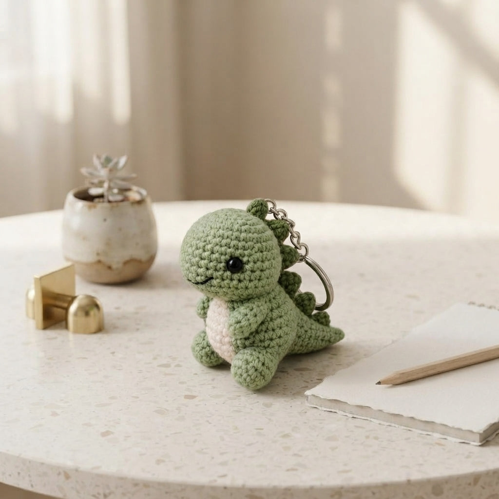 Pretty Dinosaur Charm | Handmade Crochet Pattern