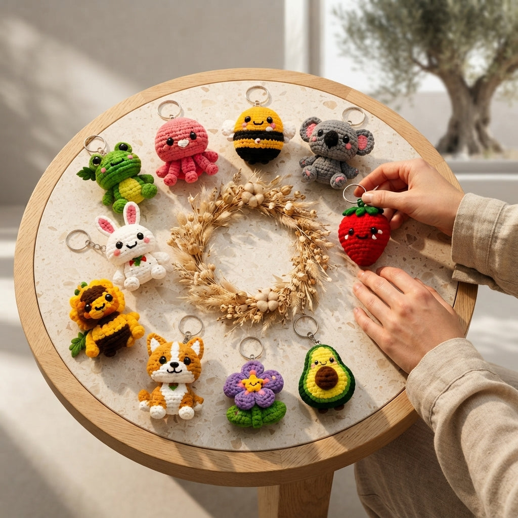 Mega 12 Crochet Keychain Patterns | PDF Bundle — Design 2