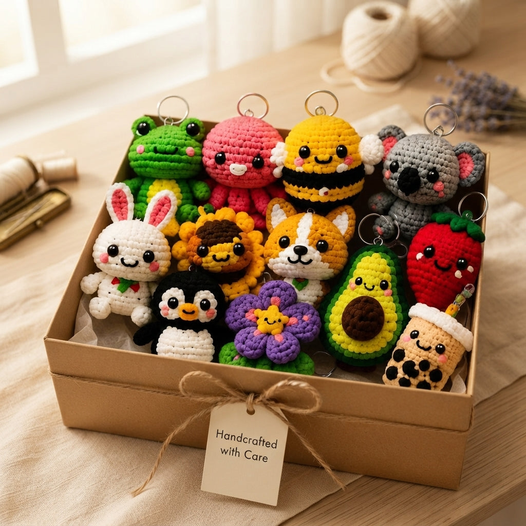 Mega 12 Crochet Keychain Patterns | PDF Bundle — Design 2