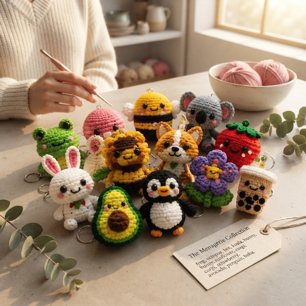 Mega 12 Crochet Keychain Patterns | PDF Bundle — Design 2