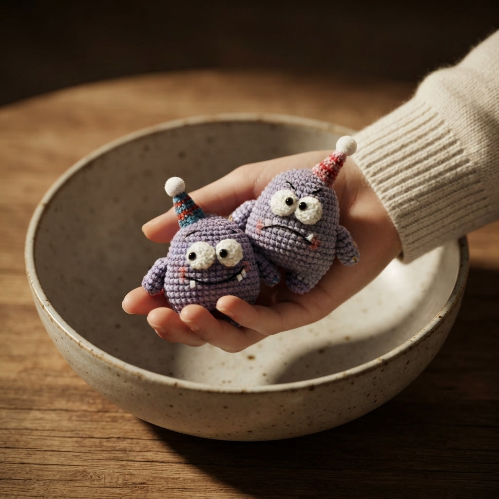Playful Keychain Mini Charm | Amigurumi Pattern — Design 3
