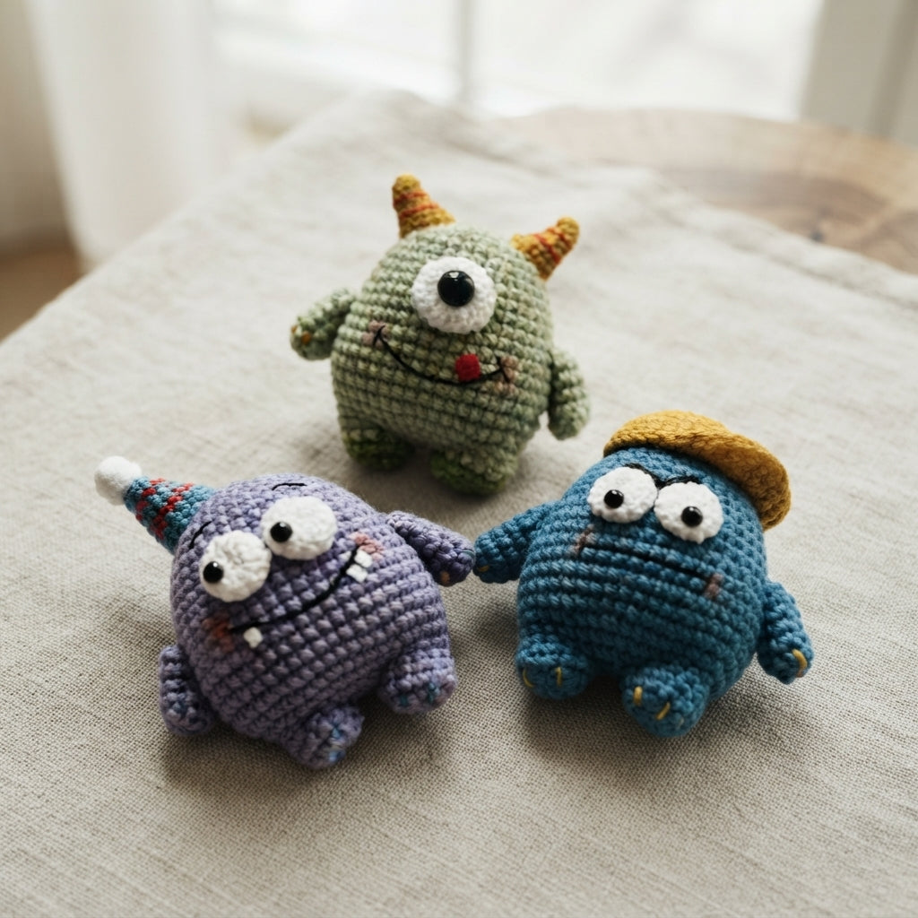 Playful Keychain Mini Charm | Amigurumi Pattern — Design 3