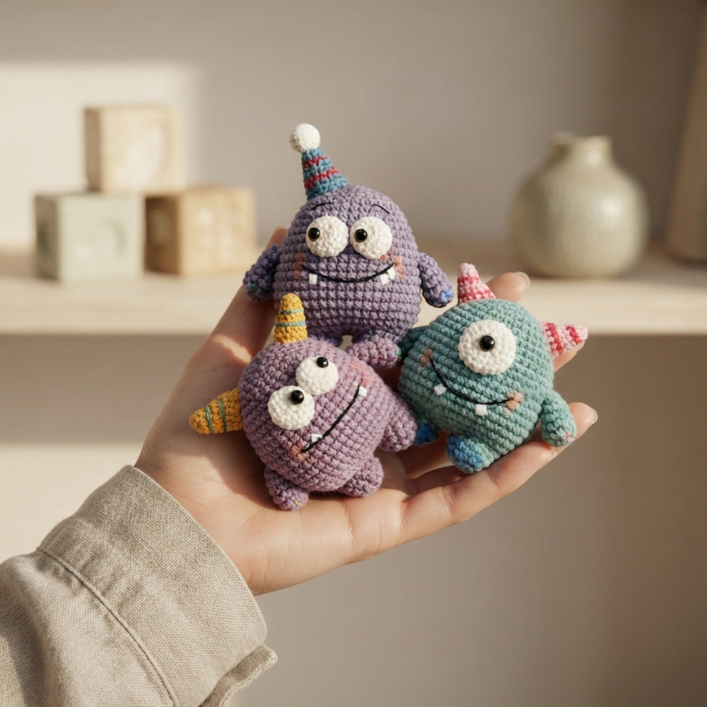 Playful Keychain Mini Charm | Amigurumi Pattern — Design 3