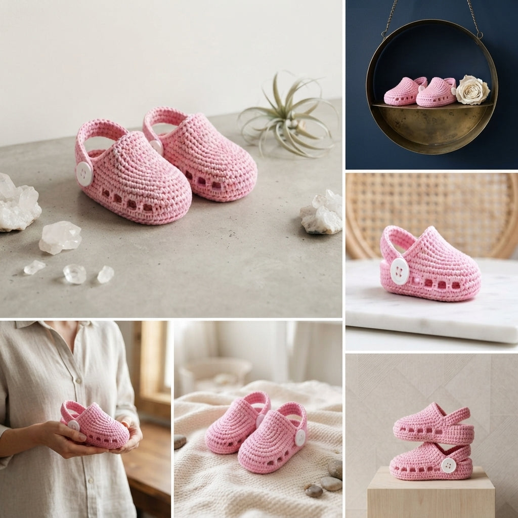 Clogs Sandals Infant Baby Booties | Crochet Pattern PDF