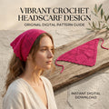 Cherry Love Filet Lace Bandana | Crochet Pattern PDF