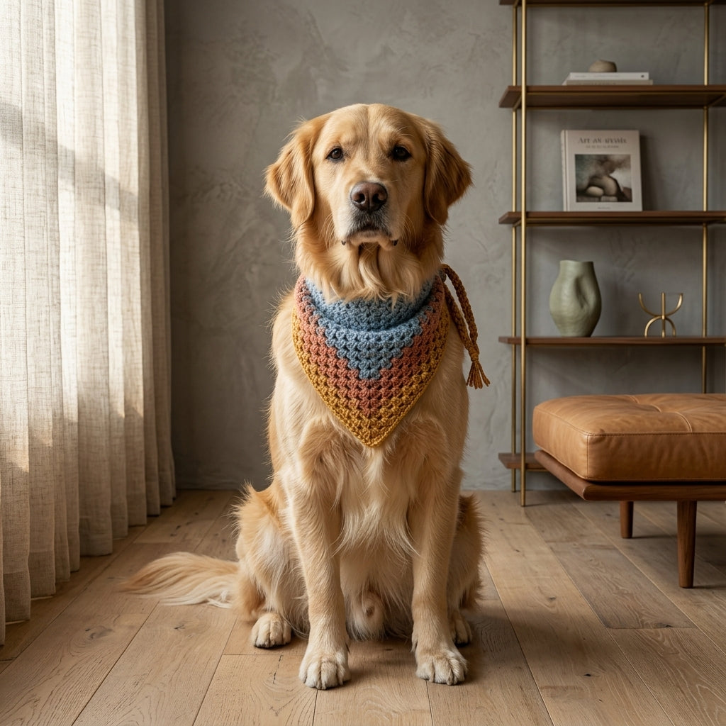 Granny Stitch Pet & Hair Bandana | Crochet Pattern PDF