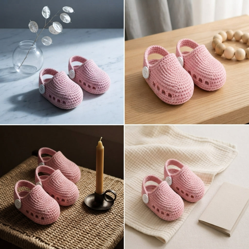 Clogs Sandals Infant Baby Booties | Crochet Pattern PDF
