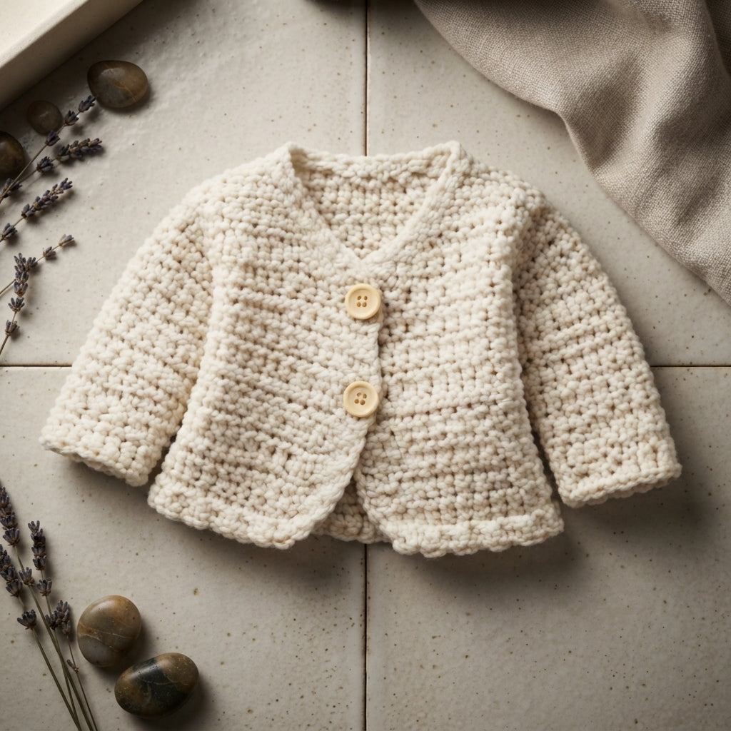 Cardigan Beginner Sweater Baby Cardigan Classic v2 | Crochet Pattern PDF