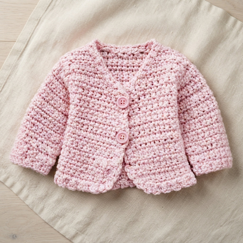Cardigan Beginner Sweater Baby Cardigan Classic v2 | Crochet Pattern PDF