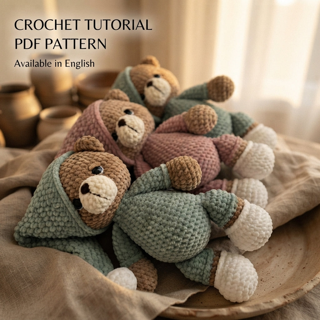 Cuddly Teddy Bear Buddy | Crochet Pattern PDF
