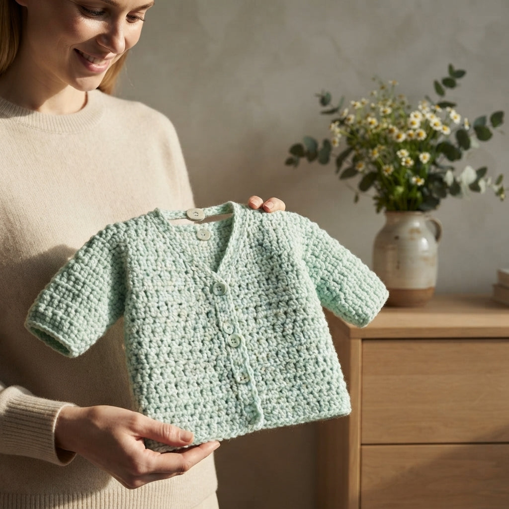 Cardigan Beginner Sweater Baby Cardigan Classic v2 | Crochet Pattern PDF