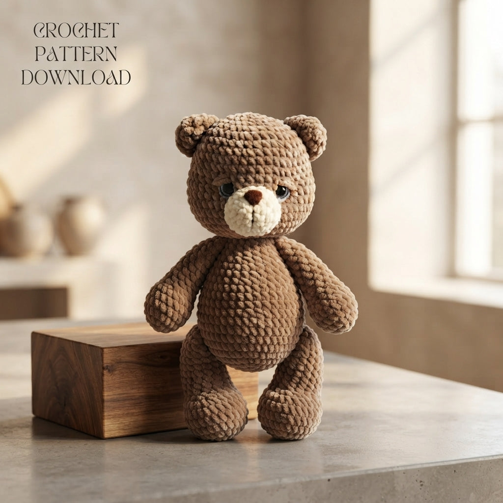 Cuddly Teddy Bear Buddy | Crochet Pattern PDF