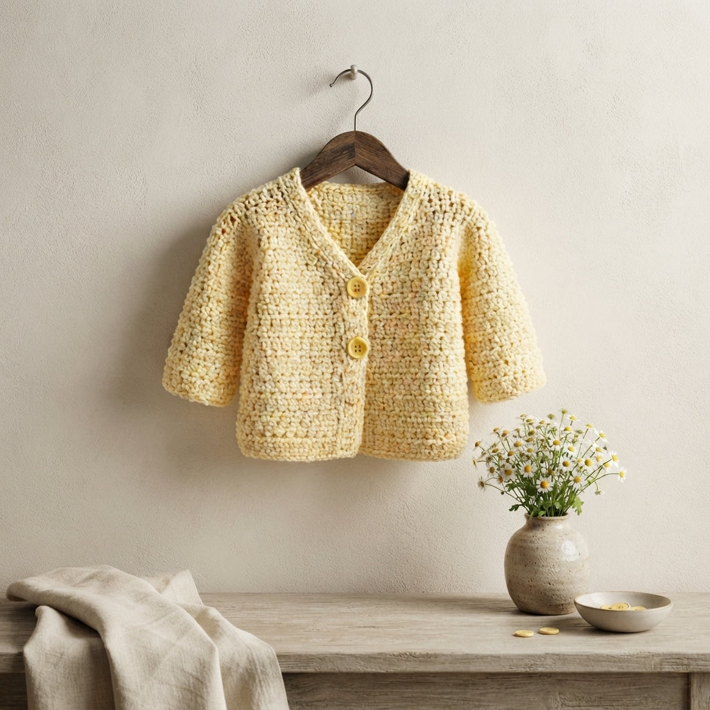 Cardigan Beginner Sweater Baby Cardigan Classic v2 | Crochet Pattern PDF