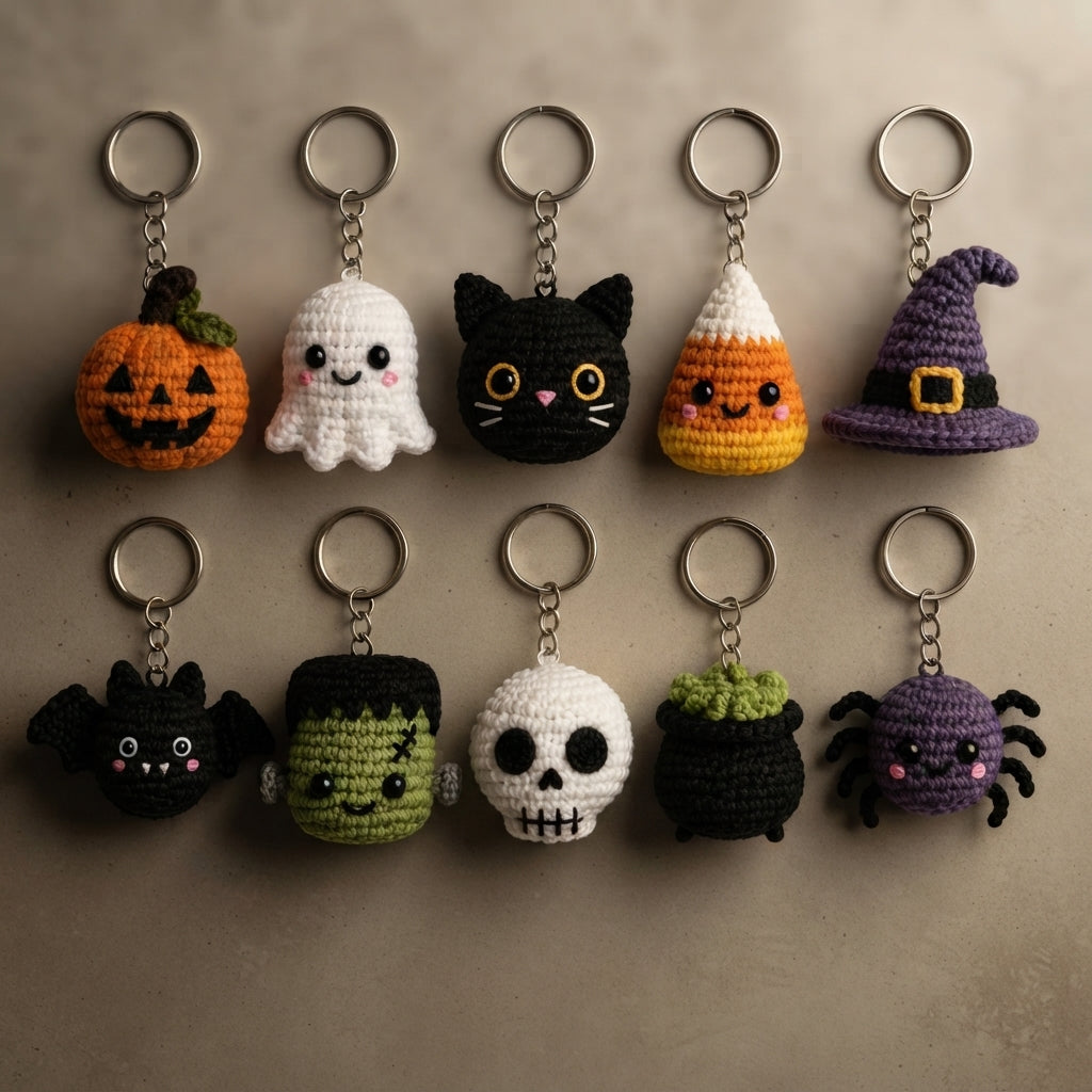 10+ Adorable Keychain Patterns | Crochet PDF Set — Design 2