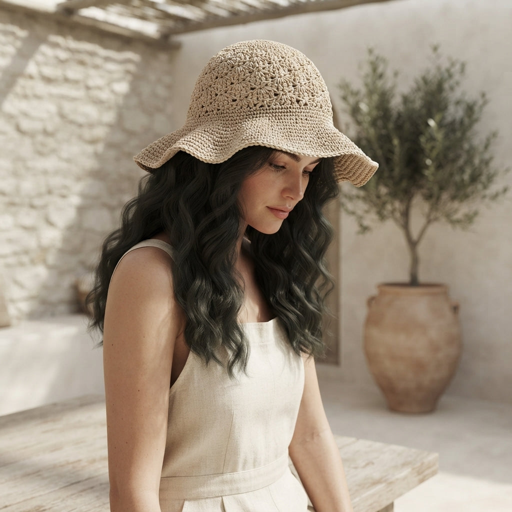 Modern Summer Hat | Crochet Hat Pattern PDF