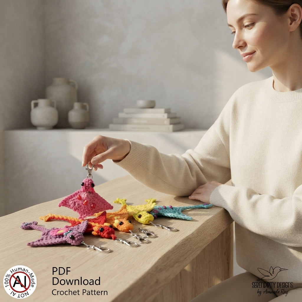 Adorable Bag Charm Keychain | Crochet Pattern PDF — Design 7