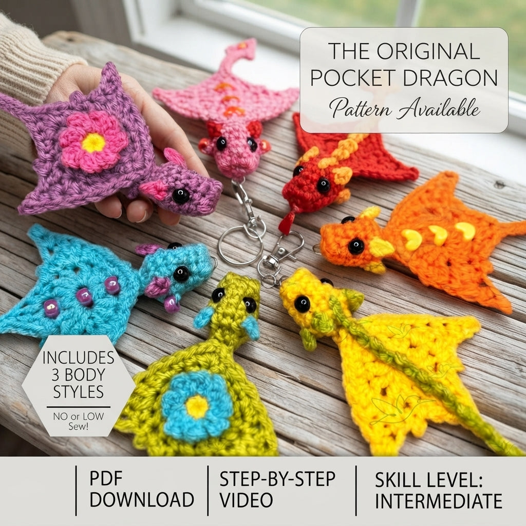 Adorable Bag Charm Keychain | Crochet Pattern PDF — Design 7
