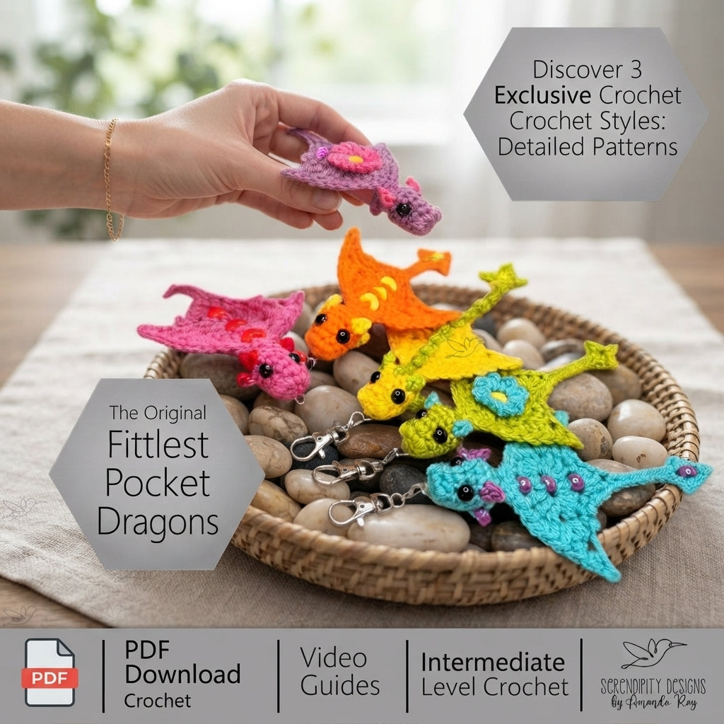 Adorable Bag Charm Keychain | Crochet Pattern PDF — Design 7