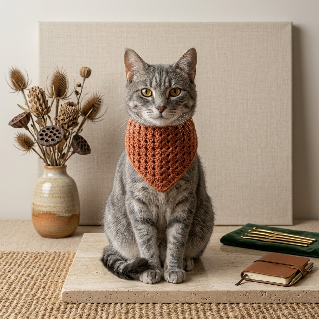 Granny Stitch Pet & Hair Bandana | Crochet Pattern PDF