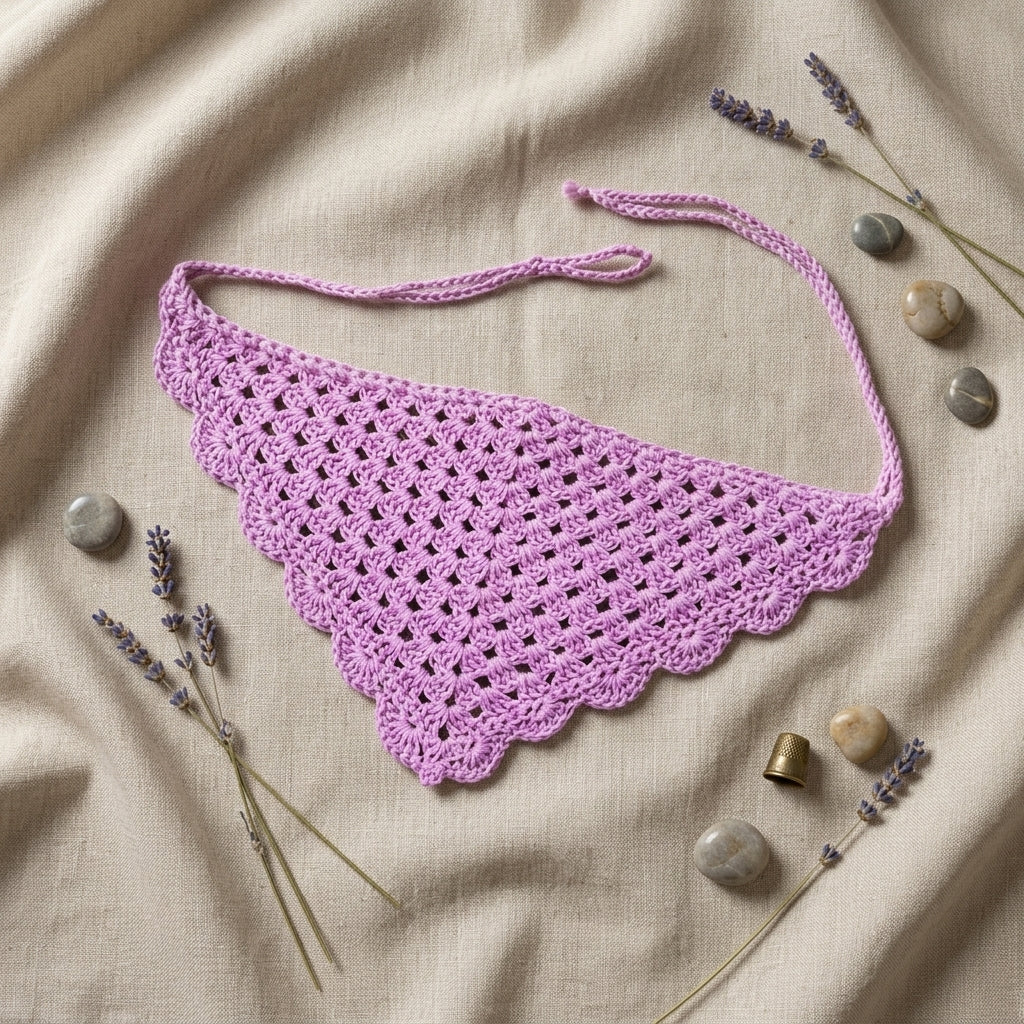 Easy Beginner Hair Kerchief | Crochet Pattern PDF