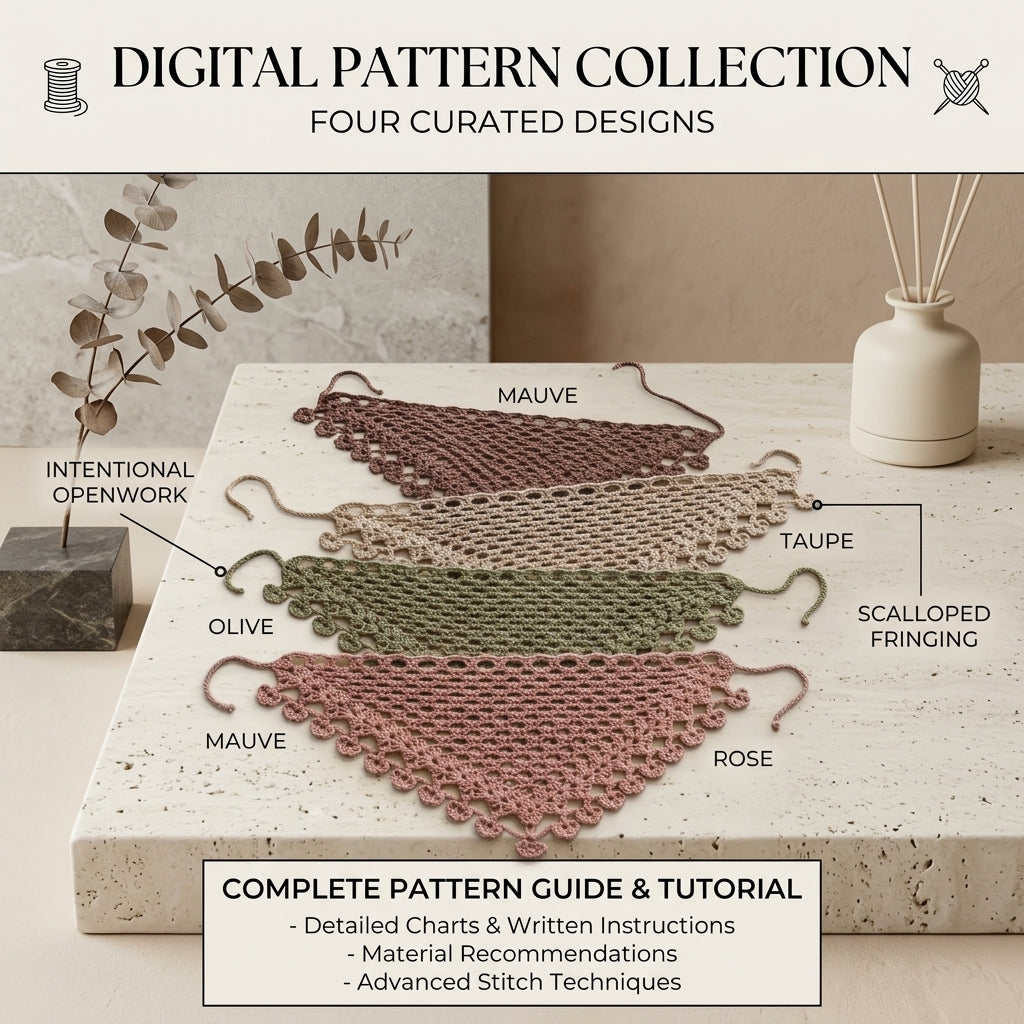 Boho Floral Headscarf | Crochet Pattern PDF