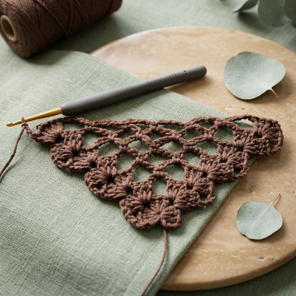 Boho Floral Headscarf | Crochet Pattern PDF