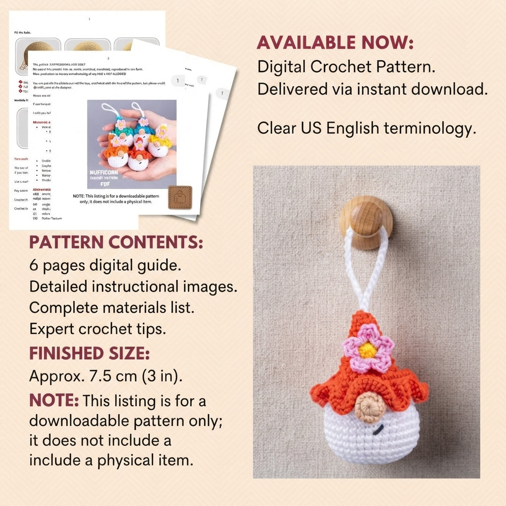 Cute Keychain Keyring | Amigurumi PDF Guide — Design 8