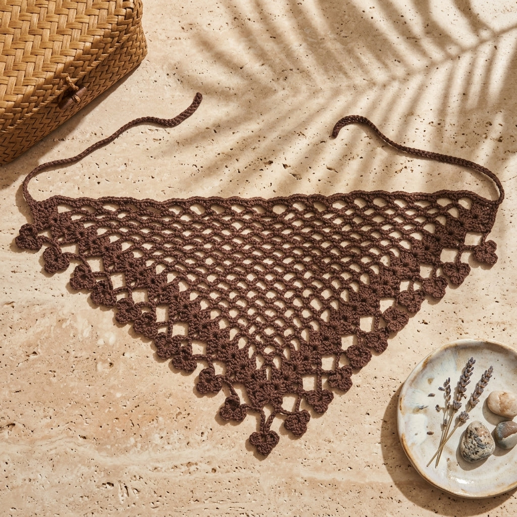 Boho Floral Headscarf | Crochet Pattern PDF