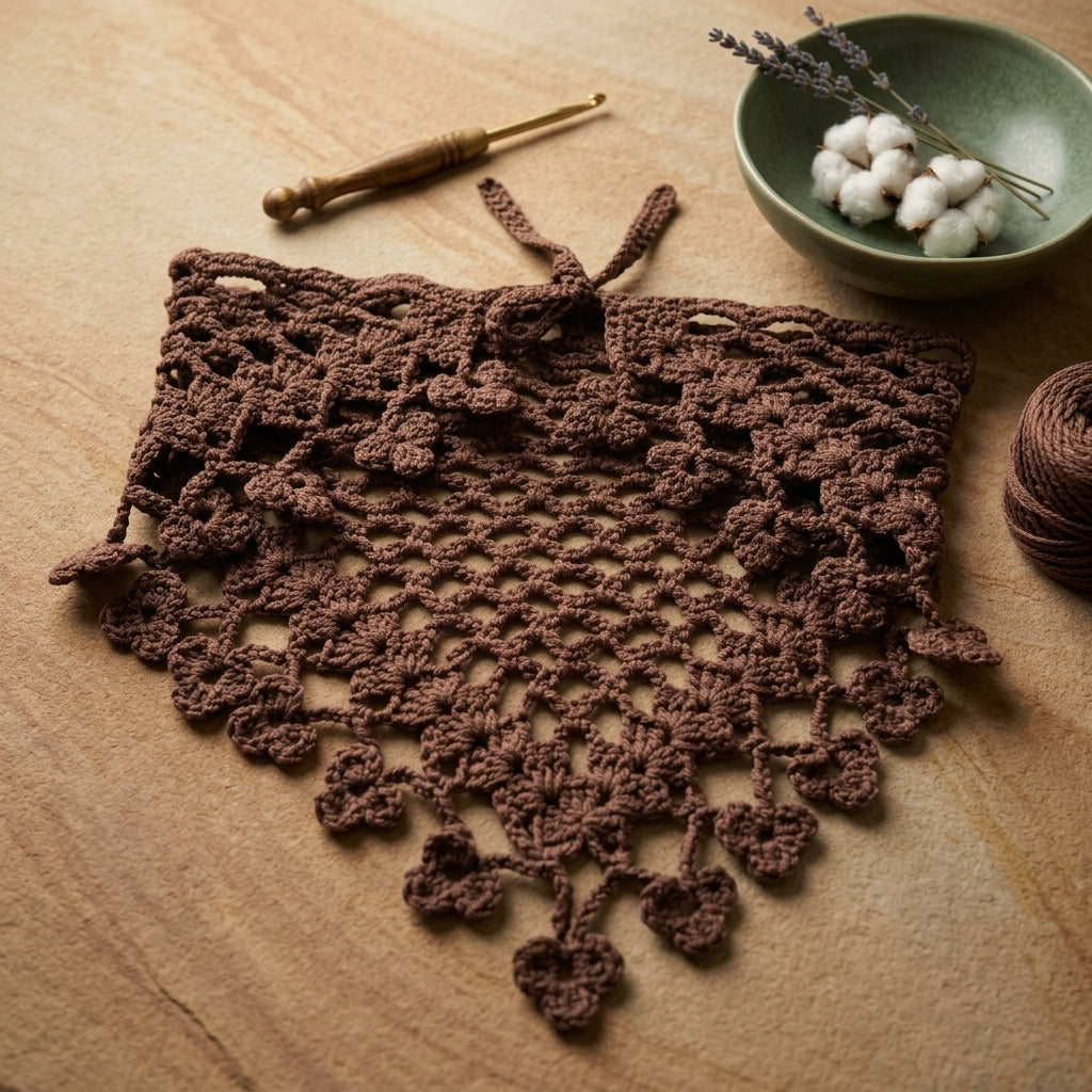 Boho Floral Headscarf | Crochet Pattern PDF