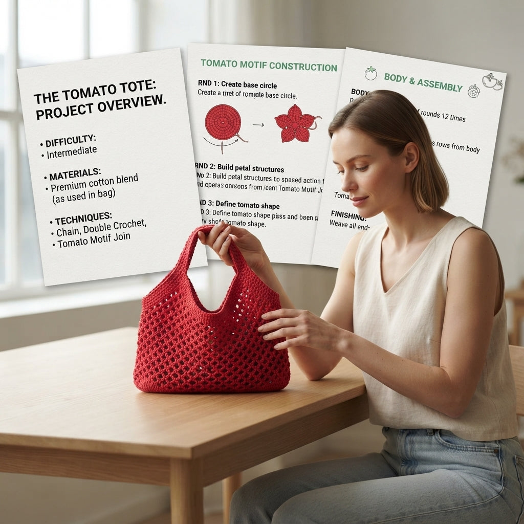Tomatote Tomato Tote | Crochet Pattern PDF