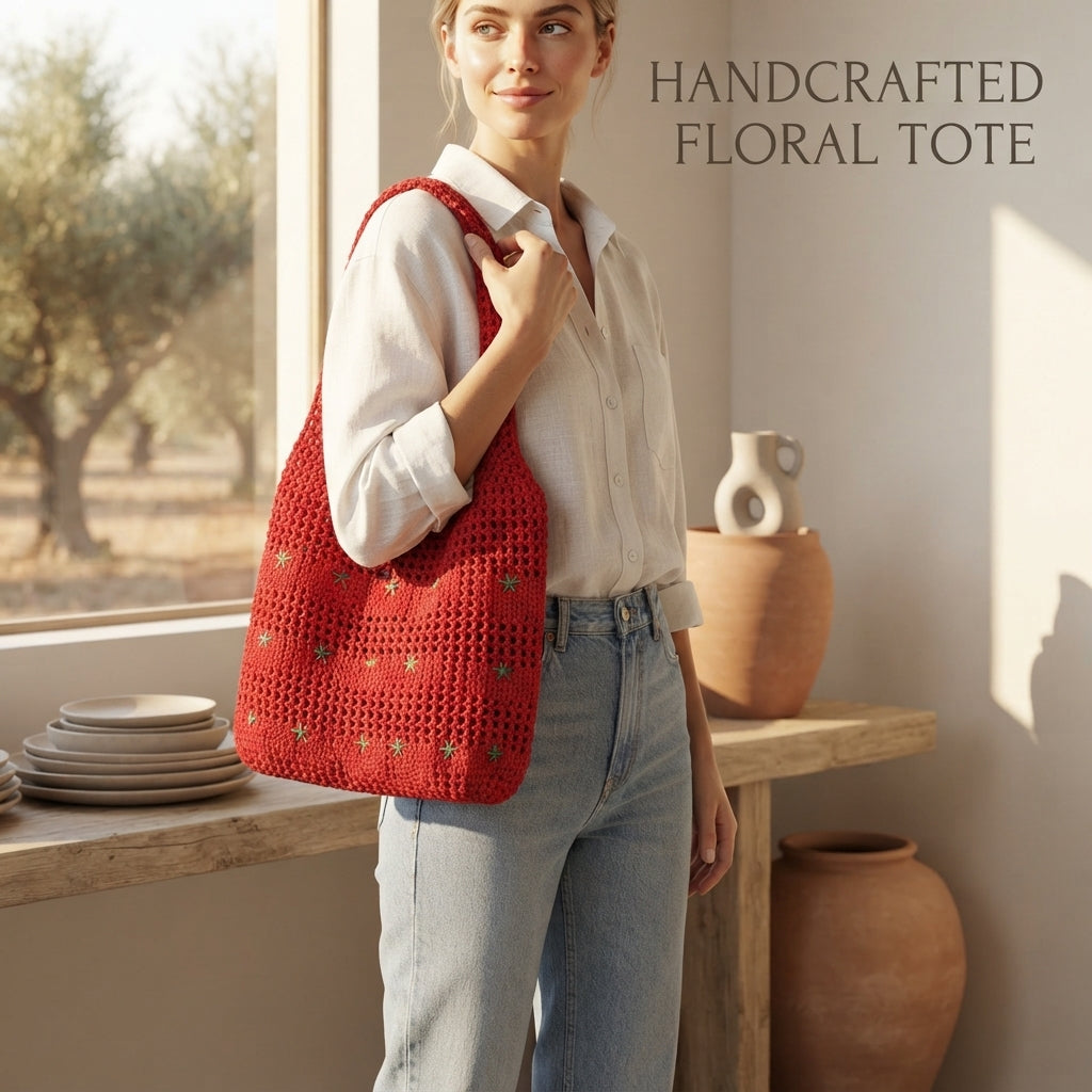 Tomatote Tomato Tote | Crochet Pattern PDF
