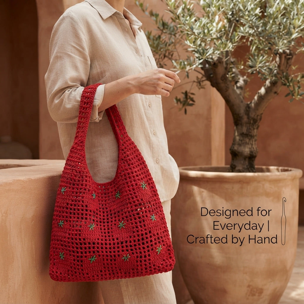 Tomatote Tomato Tote | Crochet Pattern PDF