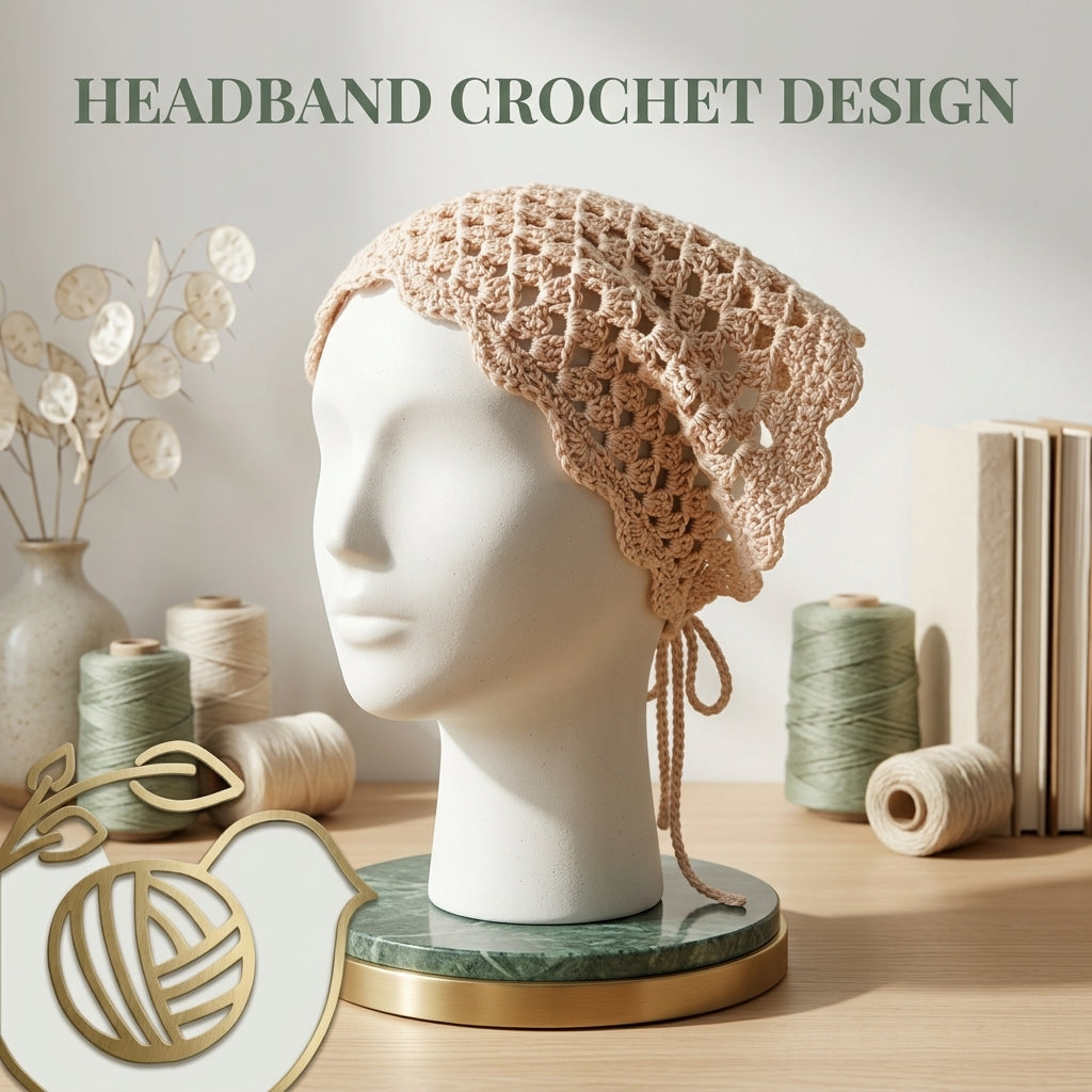 Scallop Edge Granny Stitch Headwrap | Crochet Pattern PDF