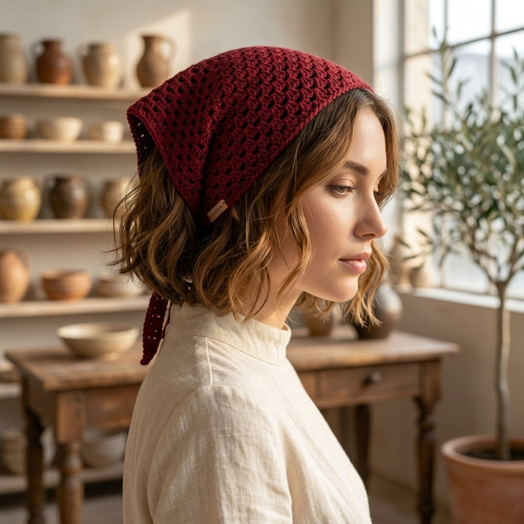 Boho Hair Kerchief | Beginner Crochet Pattern PDF